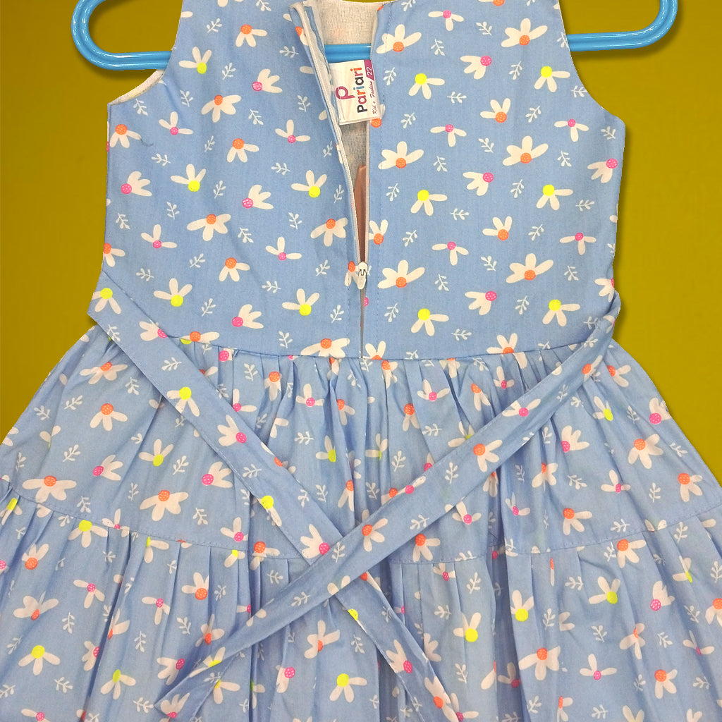 Girls' Floral Print Sleeveless Dress