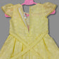 pariari girls Yellow Embroidered Cap Sleeve Dress for Girls