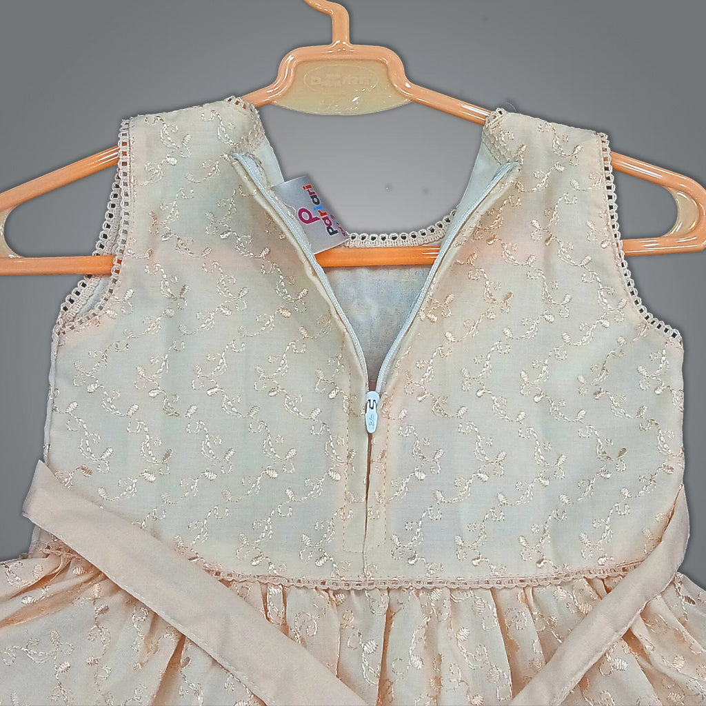 Pariari Girls Elegant Sleeveless Lace Dress for Girls