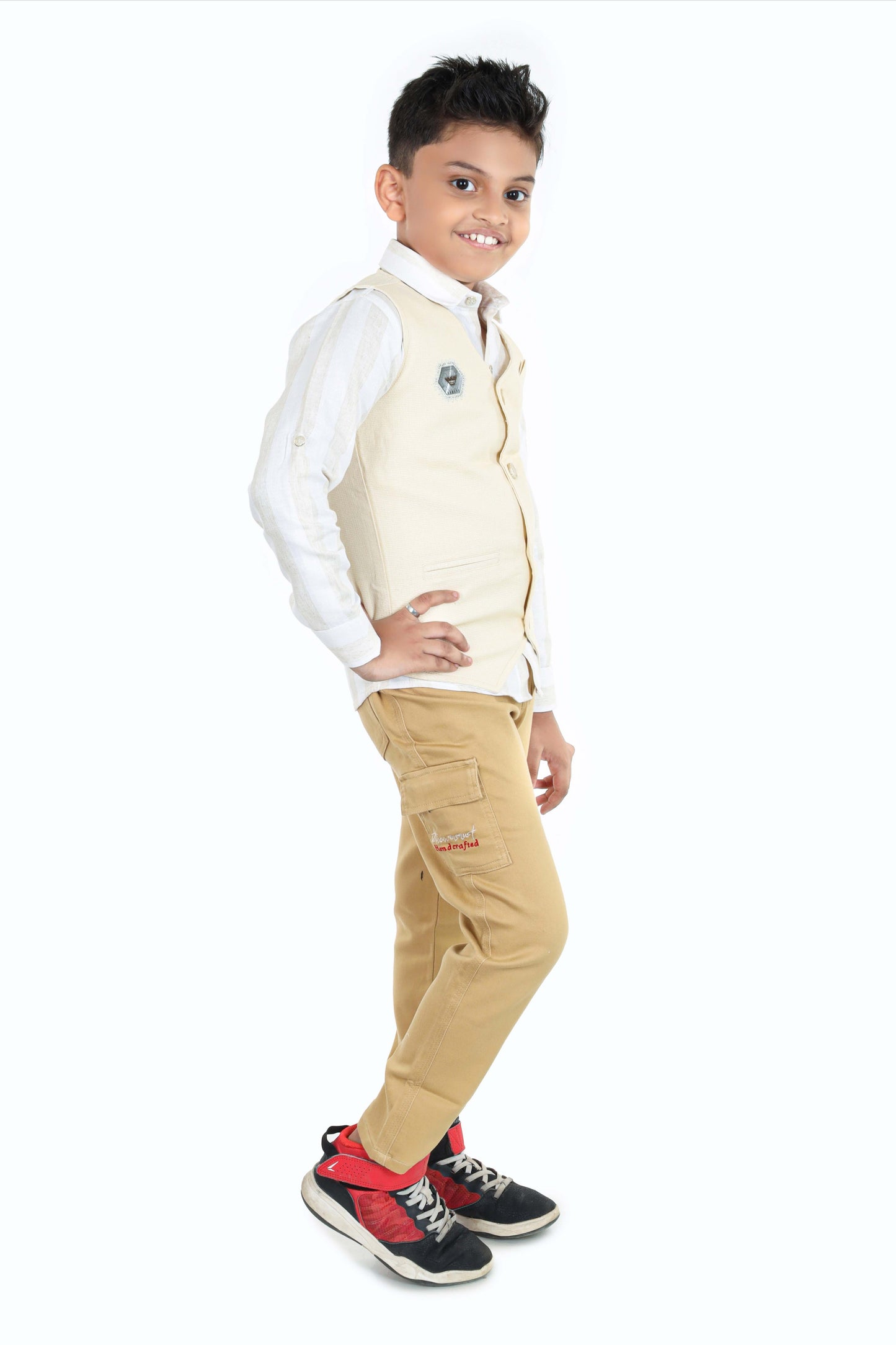 Pariari Boys Partywear shirt, jacket and chinos set