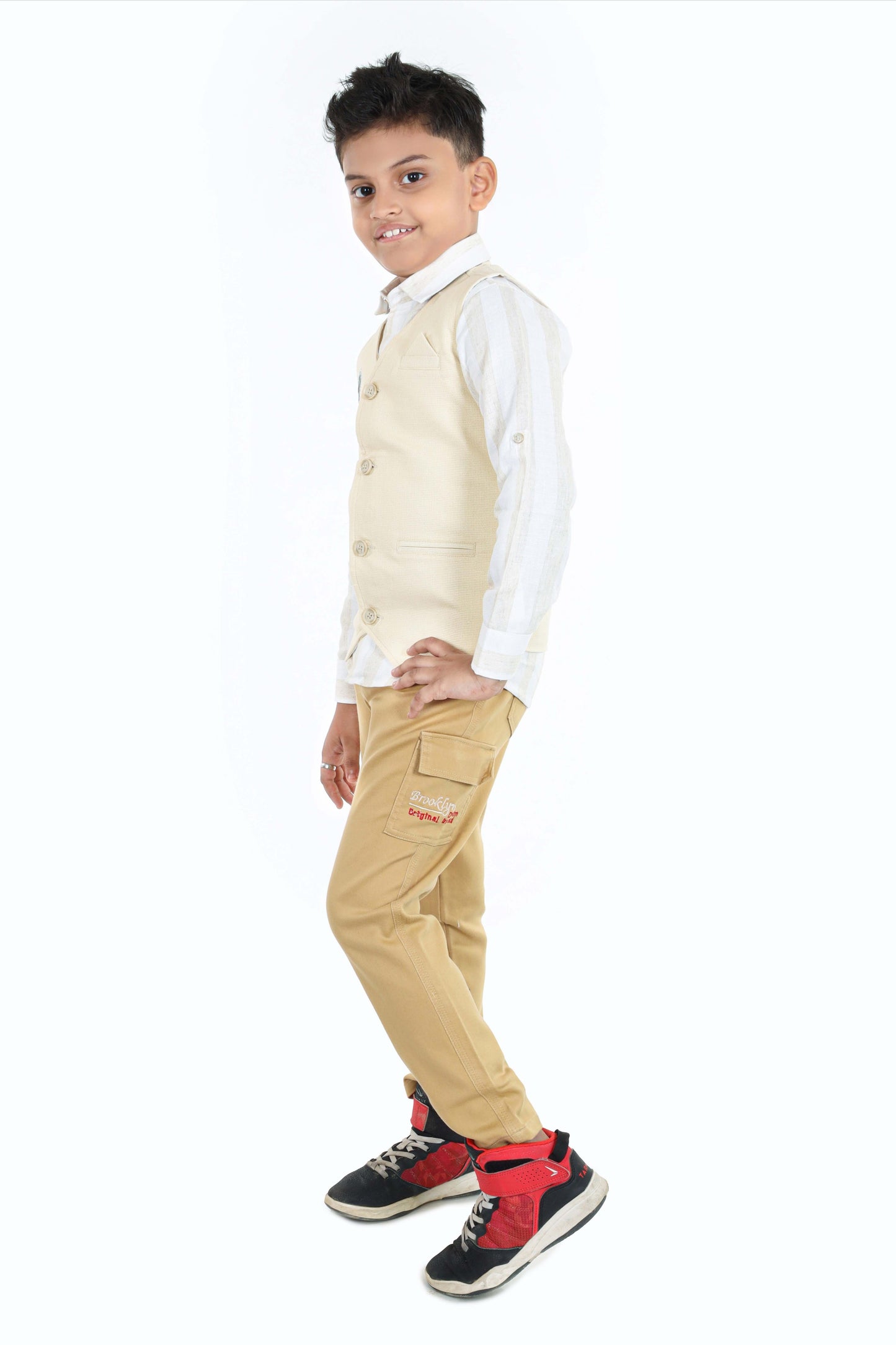 Pariari Boys Partywear shirt, jacket and chinos set