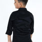 Pariari Boys Polycotton Black Full Sleeve Shirt