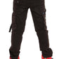 Pariari Boys Black Cotton Pant with side pockets and belt