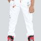 Pariari Boys White Jeans with Side Pockets and Keychain