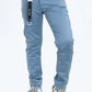 Pariari Boys blue chinos with key ring and belt
