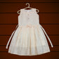 pariari girls Charming Elegant Cream with Embroidered  Girls Dress