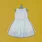 pariari girls Mint Green Sleeveless  Elegant A-Line Party Wear with Bow