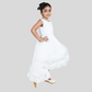 Pariari Girls Polyester High Low Party Dress with bow