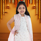 Pariari Girls Partywear set of kurta, Patiala, jacket and dupatta
