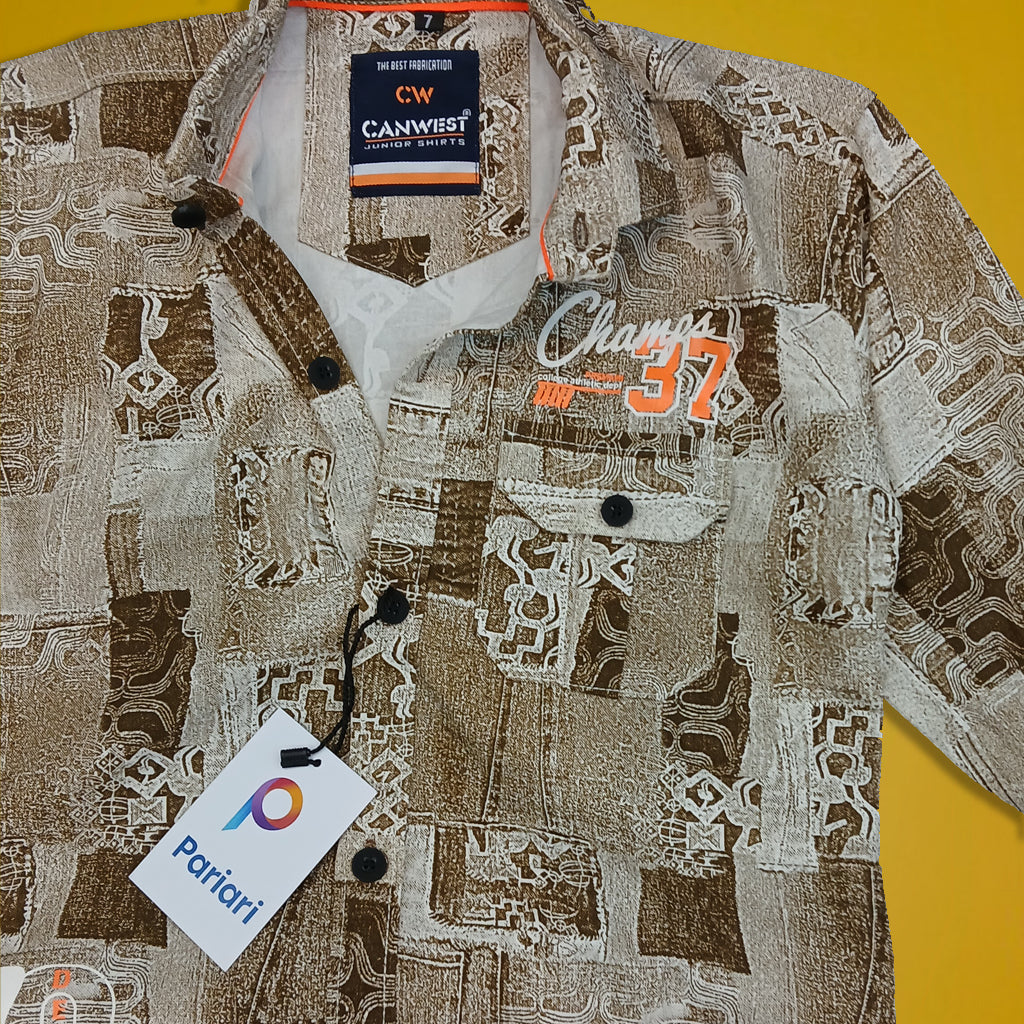Pariari Boys Casual Printed Shirt