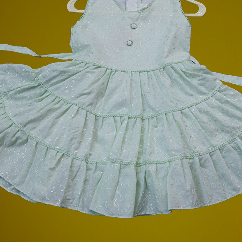 pariari girls Elegant Mint Green Girls Frock
