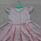 Pariari Girls Pink Floral Embroidered Dress