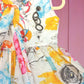 pariari girls Colorful Artistic Design Cotton Frock