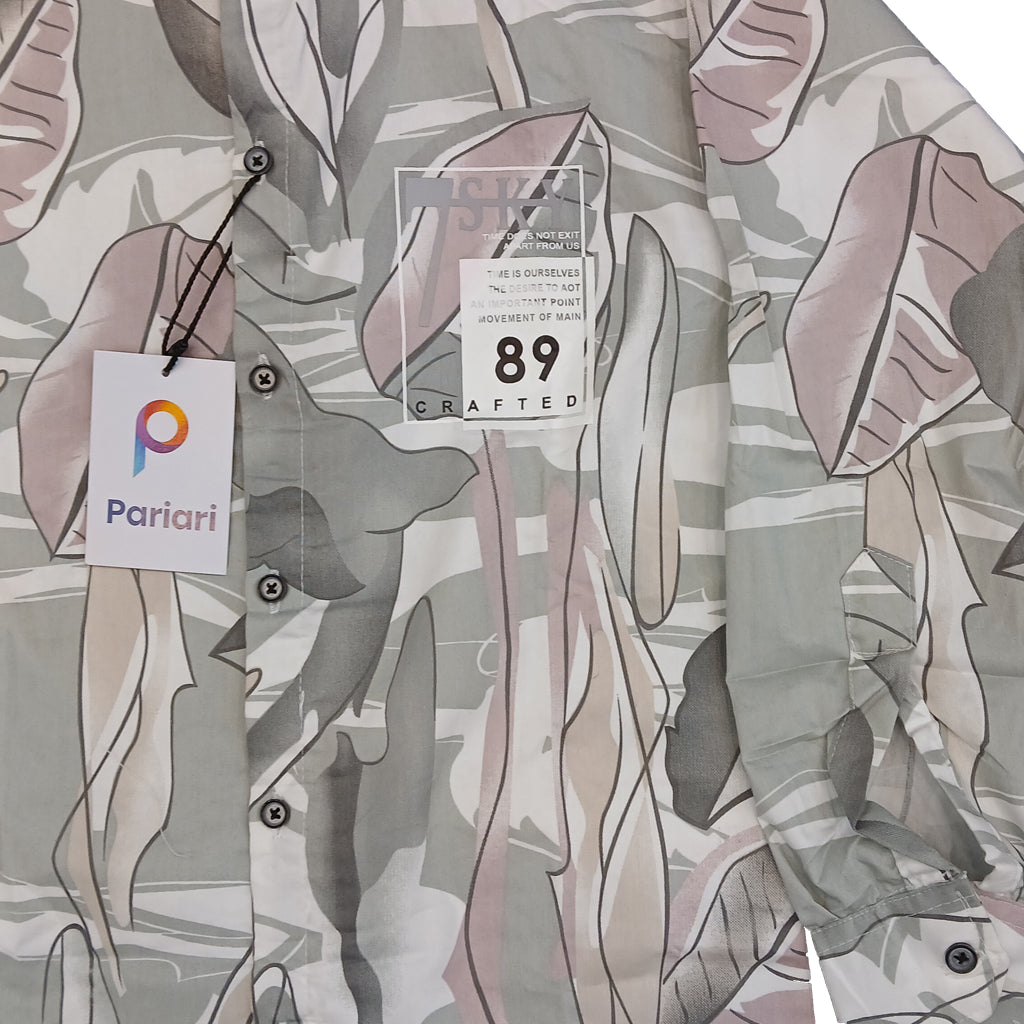 Pariari Boys Botanical Camo Full-Sleeve Shirt