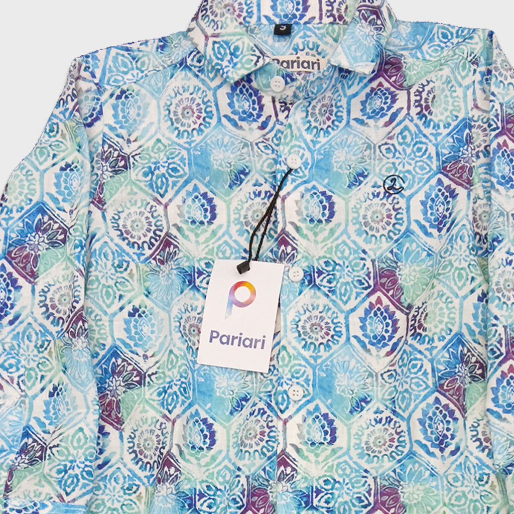 Pariari Boys Printed Multicoloured Shirt