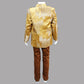 Pariari Boys Golden Blazer Suit Set