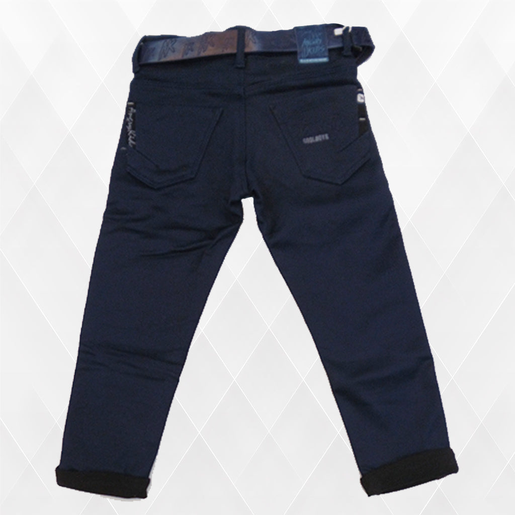 Pariari Boys Slim-Fit Navy Blue Jeans