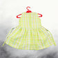 Pariari Girls Green and White Gingham Suspender Dress for Girls