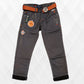 Pariari  Boys Grey Designer Jeans with Brown Belt