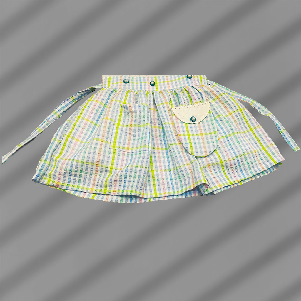 Pariari Girls Pastel Gingham Suspender Frock