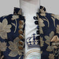 Pariari Boys Royal Blue Floral Embroidered Blazer Suit Set